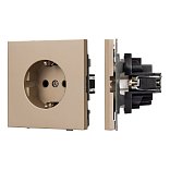 Механизм электрической розетки SCT-TENDO-MEU1-PL-GD (230V, 16A) (Arlight, -)