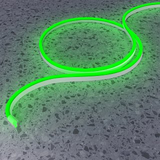 Гибкий неон 25x13 220В 8Вт/м Green IP65 50м