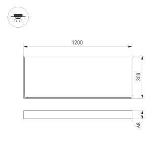 Панель IM-EMERGENCY-1.5H-S300x1200-45W White6000 (WH, 120 deg, 230V) (Arlight, IP40 Металл, 2 года)