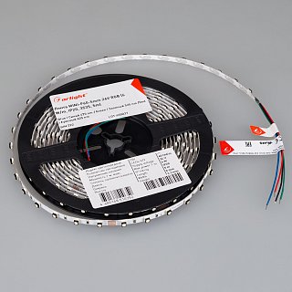 Светодиодная лента MINI-F60-5mm 24V RGB (6 W/m, IP20, 3535, 5m) (Arlight, узкая)