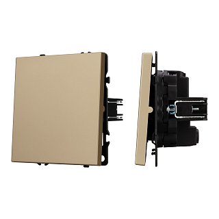 Механизм выключателя одноклавишный перекрёстный SWT-NOBE-MKX1-SFPL-GD (230V, 10A) (Arlight, -)