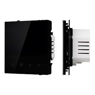 Терморегулятор SWT-NOBE-MTE-SFPL-BK (электрический тёплый пол) (Arlight, Черный оникс)