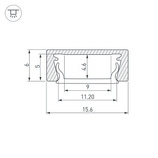 Профиль MIC-M-3000 (Arlight, Алюминий)