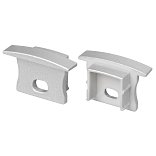 Заглушка LINE-2315-F SILVER с отверстием (Arlight, Пластик)