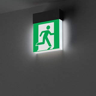 Световой указатель EMG-MARK-S-3H-BK (Arlight, IP40 Металл, 5 лет)