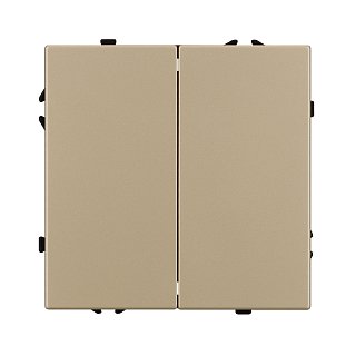 Механизм выключателя двухклавишный проходной SWT-NOBE-MKP2-SFPL-GD (230V, 10A) (Arlight, -)