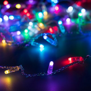 Светодиодная гирлянда ARD-STRING-CLASSIC-20000-CLEAR-200LED-SYNC RGB (230V, 13W) (Ardecoled, IP65)