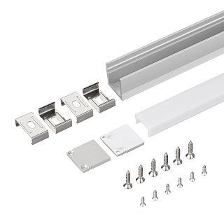 Профиль с экраном SL-SLIM20-H20-2000 ANOD+OPAL (Arlight, Алюминий)