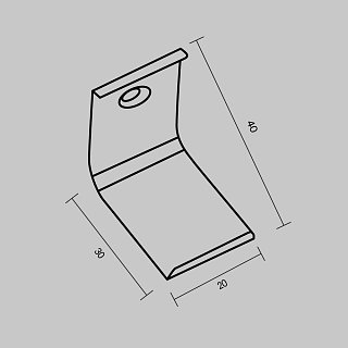 Комплект креплений (для профиля 30×30) 4 шт., ALM-3030-MT 642074