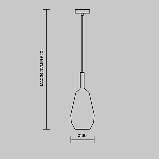 Подвесной светильник Duality E27х1