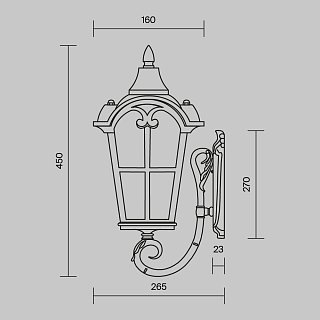 Настенный светильник (бра) Albion E27х1 60Вт IP 44