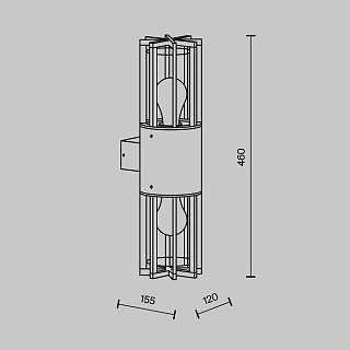 Настенный светильник (бра) Barrel E27x2 15Вт IP 54