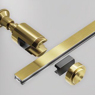 Крепление настенное Wall  одинарное Flarity латунь