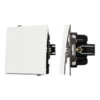 Механизм выключателя одноклавишный перекрёстный SWT-TENDO-MKX1-PL-WH (230V, 10A) (Arlight, -)