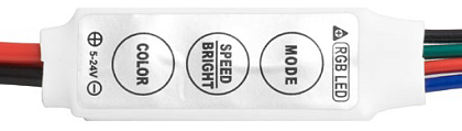 Мини-контроллер RGB ELF, 12/24В, 2А/канал