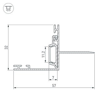 Профиль PAK-EDGE-2000 (Arlight, Алюминий)