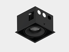 Корпус светильника потолочный встраиваемый  поворотный, Черный, IP20, COMBO-CRD1-BL