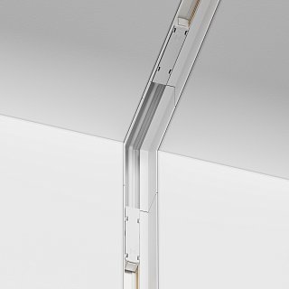 Угловой коннектор внутренний S35 встраиваемый белый