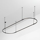 Основание ART-APRIORI-OVAL-ROD-800-3000x1000 (BK) (Arlight, IP20 Металл, 3 года)