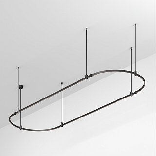 Основание ART-APRIORI-OVAL-ROD-800-3000x1000 (BK) (Arlight, IP20 Металл, 3 года)