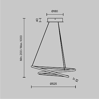 Подвесной светильник Nola 2600-3500К 39Вт