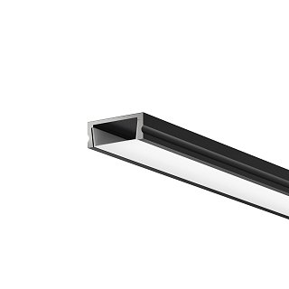 Алюминиевый профиль накладной 15x6 (Черный, 2 м), ALM-001-B-2M 631003