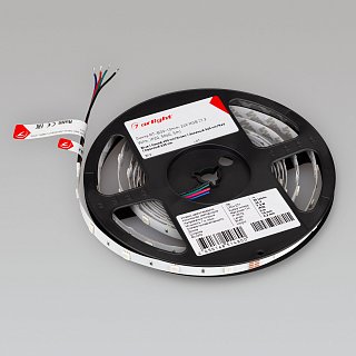 Светодиодная лента RT-B30-10mm 24V RGB (7.2 W/m, IP20, 5060, 5m) (Arlight, Открытый)