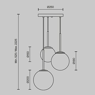 Подвесной светильник Basic form E14х3