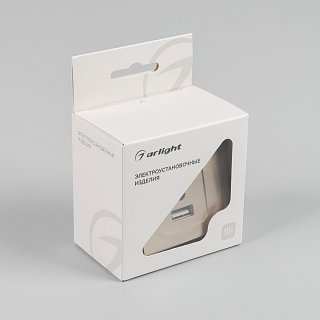 Механизм USB розетки SCT-MUAC-PL-GD-V (5V, 3A, QC4) (Arlight, -)