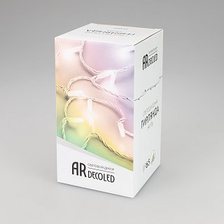 Светодиодная гирлянда ARD-STRING-CLASSIC-20000-CLEAR-200LED-SYNC RGB (230V, 13W) (Ardecoled, IP65)