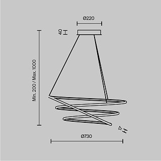 Подвесной светильник Nola 2600-3500К 78Вт