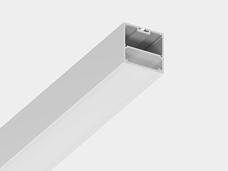 Подвесной/накладной алюминиевый профиль Design LED LS 5050, 2500 мм, белый, LS.5050-W-R