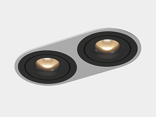 Рамка двойная для серии COMBO 1 круглая, белая, COMBO-1R2-WH