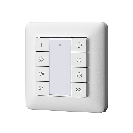 Кнопочная настенная панель 2 сцены, 1 группа DALI DT8 Цветной (RGB)+W