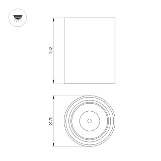 Светильник SP-SALT-R75-15W Day4000 (WH-BK, 40 deg, 230V) (Arlight, IP54 Металл, 5 лет)
