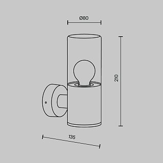 Настенный светильник (бра) Amas E27x1 60Вт IP 54