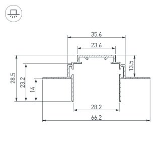 Профиль-держатель TEK-PLS-ZM-2000 (Arlight, Алюминий)
