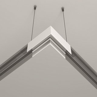 Коннектор угловой Exility накладной белый