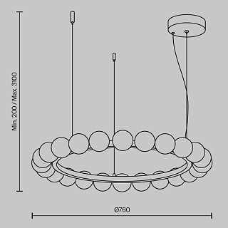 Подвесной светильник Ambre 3000К 42Вт