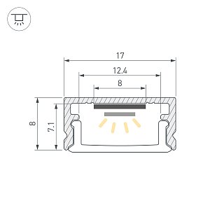 Набор для светодиодной подсветки ARL-KIT-SLIM-FC 24V Day4000 (14 W/m, IP20, 2m) (Arlight, Алюминий+пластик)