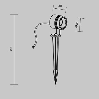 Ландшафтный светильник Clyde 3000К 3Вт IP 65