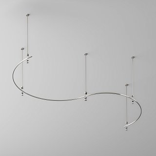 Шинопровод круглый из полукругов 1500мм Flarity платина