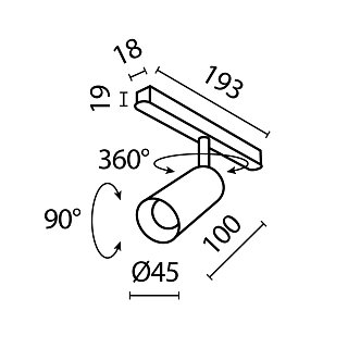 Трековый светильник Focus Led Exility 2700-6000K 5Вт 36° Dim Smart