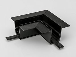 Коннектор угловой горизонтальный для встраиваемого глубокого шинопровода SY-LINK под шпаклевку, SY-LINK-CNLV-T2-BL