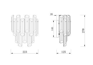 Настенный светильник (бра) Flare E14х2 40Вт