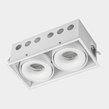 Корпус светильника алюминий потолочный встраиваемый  поворотный, Белый, IP20, COMBO-CRD2-WH-2