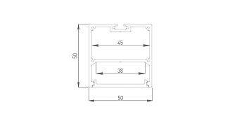 Подвесной/накладной алюминиевый профиль Design LED LS.5050-B-R, LS.5050-B-R