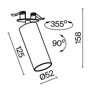 Потолочный светильник FOCUS LED 4000K 1x12W 50°