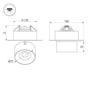 Светильник SP-PLURIO-BUILT-TRIMLESS-R160-9W Day4000 (WH-WH, 36 deg, 230V) (Arlight, IP20 Металл, 3 года)