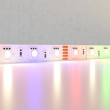 Светодиодная лента 24В 5050 14,4Вт/м Цветная (RGB) + 3000K 5м IP20